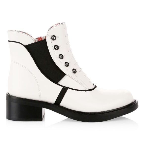 Coach Shoes - Coach White Chelsea Lether Moto Boots